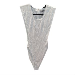 Disruptive Youth Gray Zip Up Bodysuit